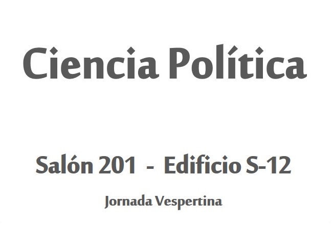 Course Image Ciencia política (Lic. Mario Montufar, salón 201, S.12)